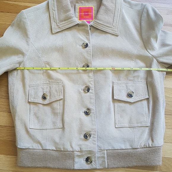 Isaac mizrahi for target suede bomber jacket sz.S - Picture 6 of 9